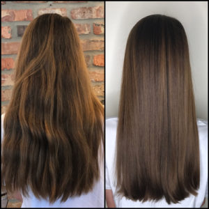 brazilian blowout smoothing keratin before after treatment treatments